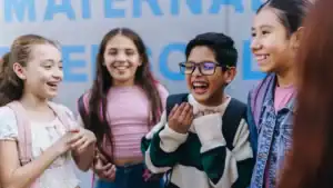 students-laughing-together-at-school-event